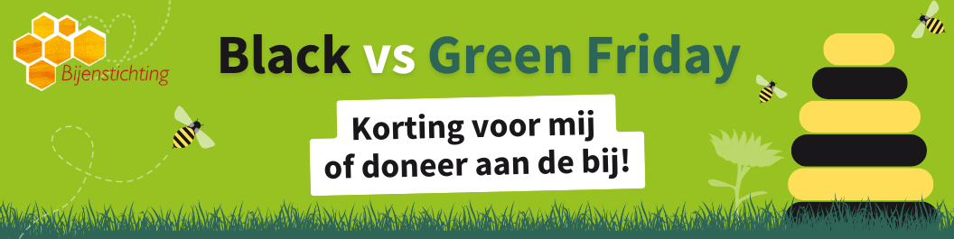 Black vs Green Bijenstichting website banner